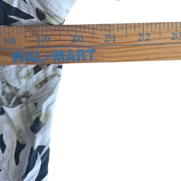 Denim + Flower Tropical Print Button Down Shirt Sz L Beach Resortwear Festival - Picture 14 of 16